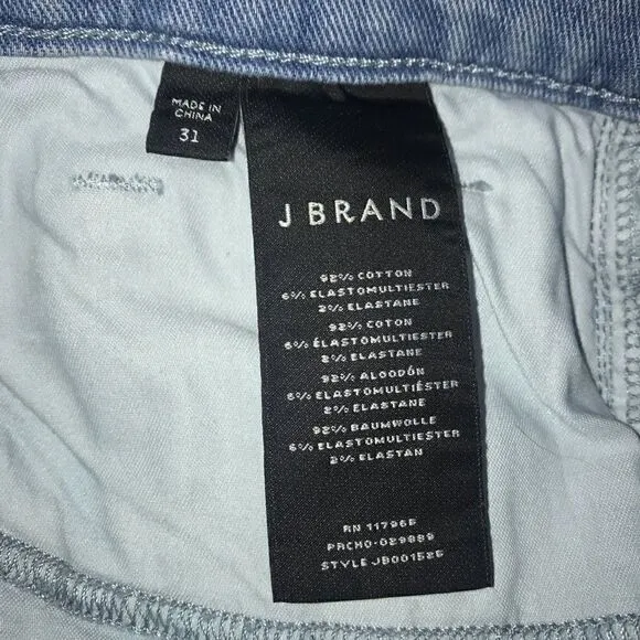 NEW! J Brand Ruby High Rise Cigarette Jeans-Sz 31