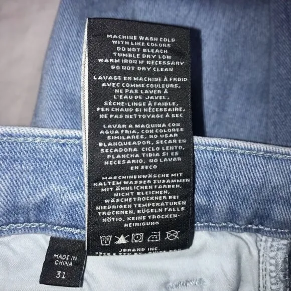 NEW! J Brand Ruby High Rise Cigarette Jeans-Sz 31