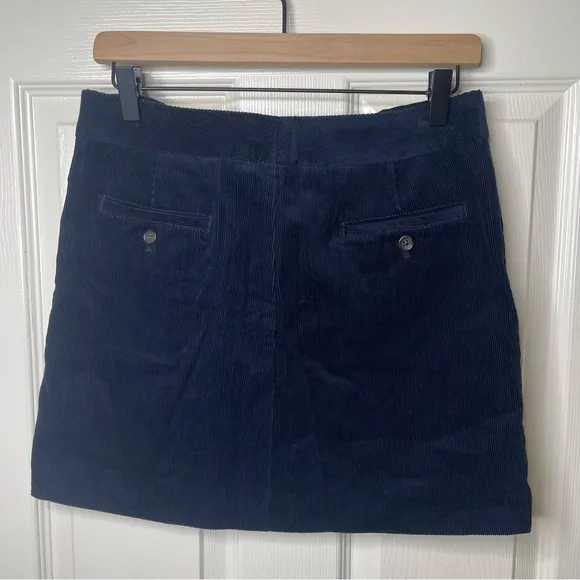 New J.Crew navy blue corduroy mini skirt Size 4