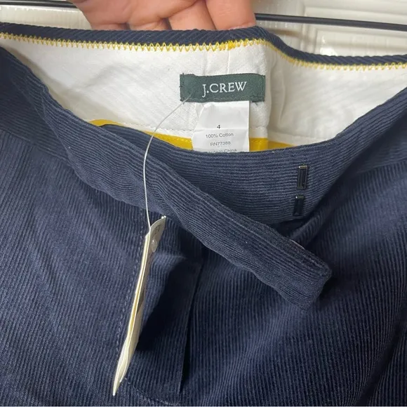 New J.Crew navy blue corduroy mini skirt Size 4