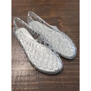 New Jeffrey Campbell Women's Jellz Jelly Flats Clear Women's Size 9