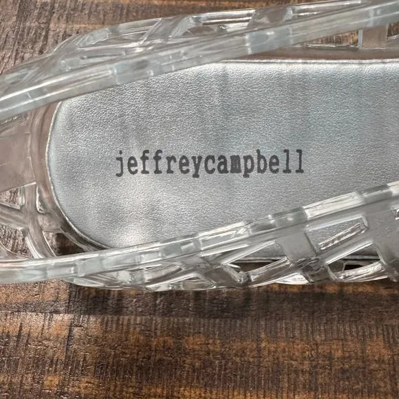 New Jeffrey Campbell Women's Jellz Jelly Flats Clear Women's Size 9