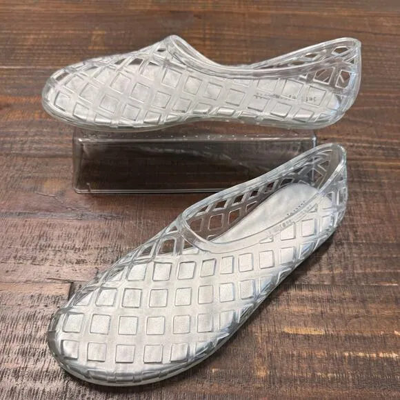 New Jeffrey Campbell Women's Jellz Jelly Flats Clear Women's Size 9