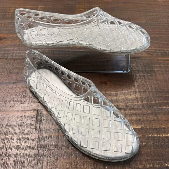 New Jeffrey Campbell Women's Jellz Jelly Flats Clear Women's Size 9