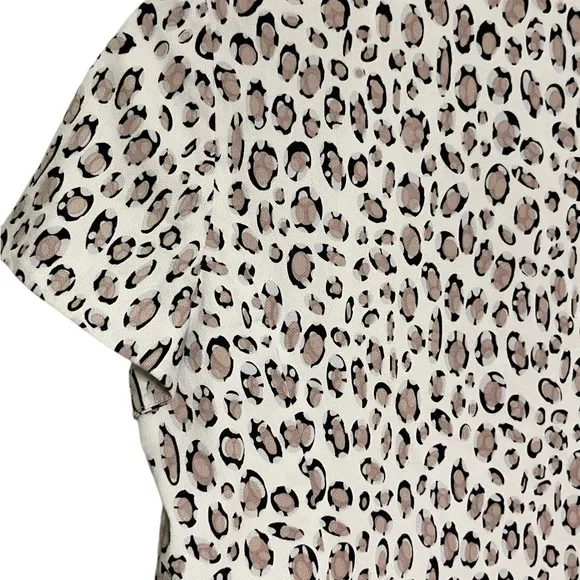 New Karen Millen Leopard Print V-neck T-shirt Dress size 8