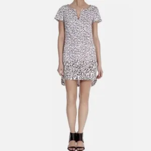 New Karen Millen Leopard Print V-neck T-shirt Dress size 8