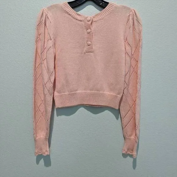 NEW LOVESHACKFANCY delancey pullover in winter blush