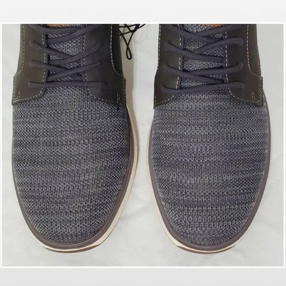 New Men Grey Casual Lace-Up Wingtip Shoes