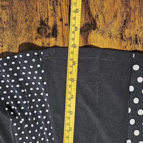 NEW Michael Kors Black and White Polka Dot Dress Slimming Lightweight 1X