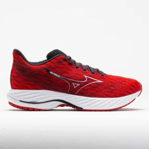 NEW MIZUNO men's wave rider 28 sneakers in high risk red/white