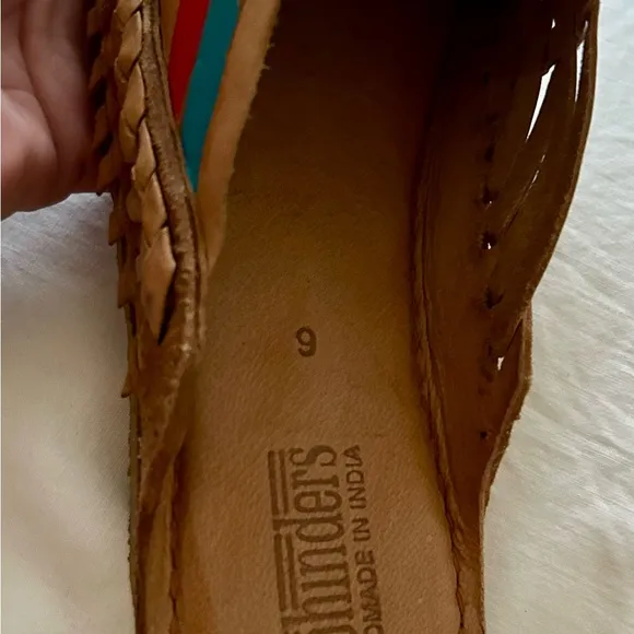 NEW Mohinders Woven Slide Mules in Natural   Stripes size 9