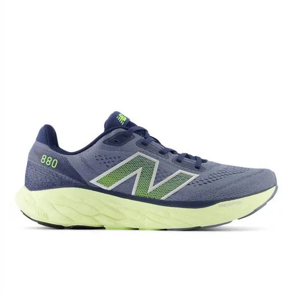 NEW NEW BALANCE men's 880 v14 running sneakers in arctic grey with limelight and
