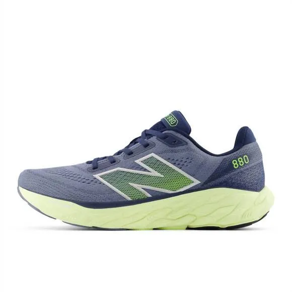 NEW NEW BALANCE men's 880 v14 running sneakers in arctic grey with limelight and