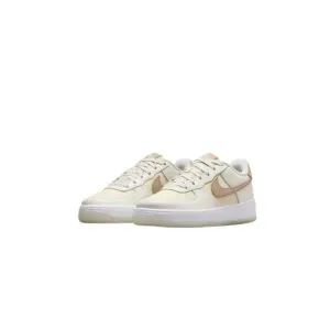 NEW NIKE boy's air force 1 lv8 5 gs sneakers in sail/khaki-coconut milk-white