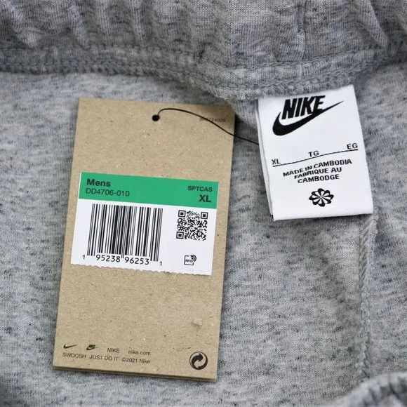 New Nike Tech Fleece Joggers Black/Heather Grey Men's Size XL DD4706-010 Pants