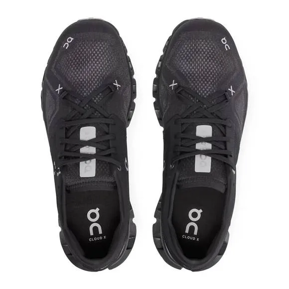 NEW ON RUNNING men's cloud x 3 trainer sneakers in all black