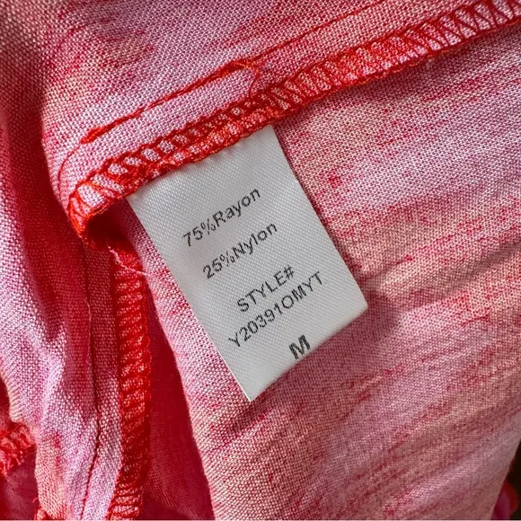 NEW Pomander Place Ikat Kenzo 3/4 Sleeve Mini Dress Hot Pink Medium M NWT