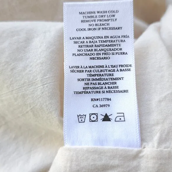 NEW Rails Lizzie Linen Midi Dress Size Small in Bisque Ivory Sundress