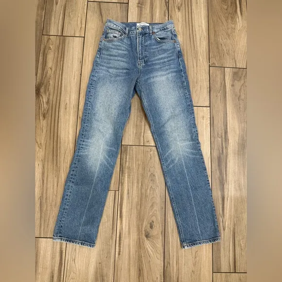New! Reformation Liza Ultra High Rise Straight Jeans in Malta sz 27 $168