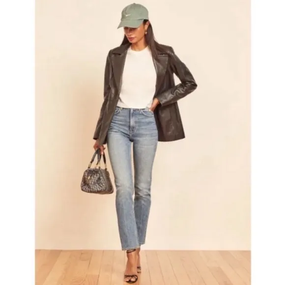 New! Reformation Liza Ultra High Rise Straight Jeans in Malta sz 27 $168