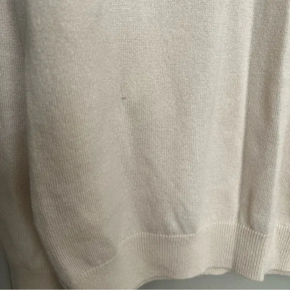 New REISS Milk Swift Wool Blend Open Collar Polo Shirt