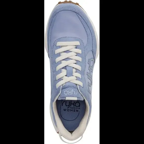 NEW RYKA Wide Width Jog On Slip On Retro Sneakers Hydrangea for women 563mn