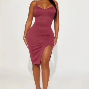New Side Slit Raspberry Midi Dress Sz S