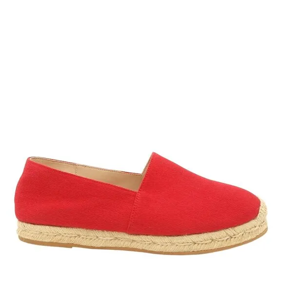 NEW Stuart Weitzman Nugal Espadrille Flats Womens 8.5 Summer Red Chic Designer
