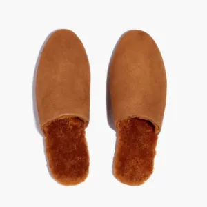 New TKEES Ines Shearling Slide On Mule Sandal Fur Size 7 Flat Loafers