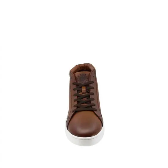NEW TRIPLES high top leather urban sneakers in brown