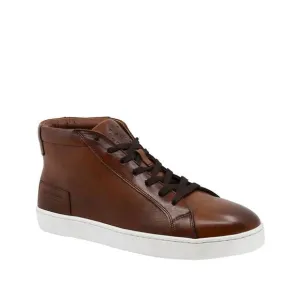 NEW TRIPLES high top leather urban sneakers in brown