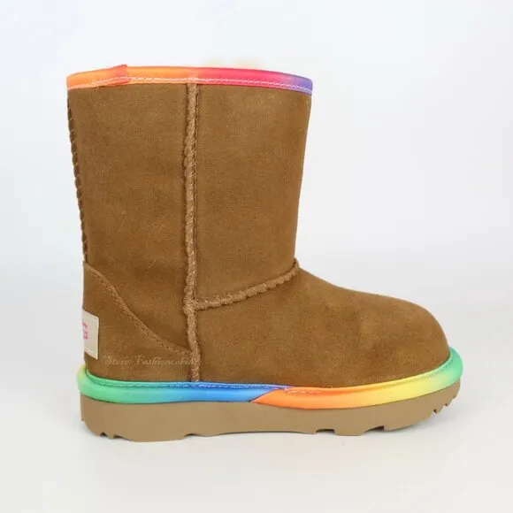 NEW UGG Rainbow Genuine Shearling Boot (Toddler)– Cozy &amp; Stylish Winter Boots
