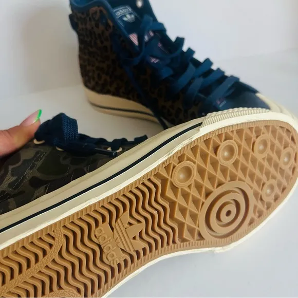 New Unisex- Adidas Nizza Originals Hi RF Tech Indigo Sneakers Men's 7