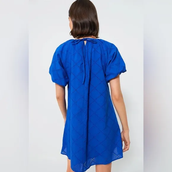 New y Mini DressHYACINTH HOUSERoyal Blue Eyelet Quincy Mini Dress
