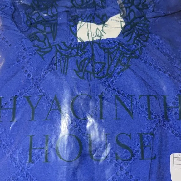 New y Mini DressHYACINTH HOUSERoyal Blue Eyelet Quincy Mini Dress