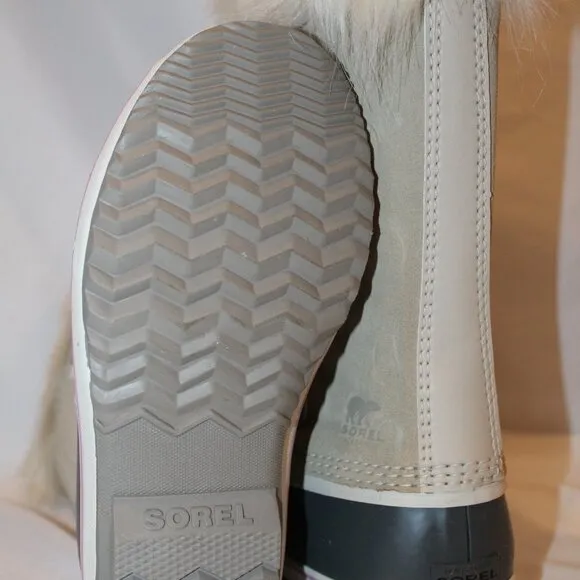 NEW YOUTH 6 WOMEN'S 7.5-8‎ SOREL JOAN OF ARTIC TALL WINTER LEATHER BOOTS TAN