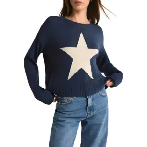 NEW Z SUPPLY sienna star sweater in midnight