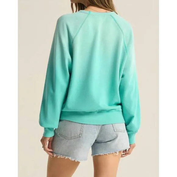 NEW Z SUPPLY washed ashore sweatshirt in cabana green
