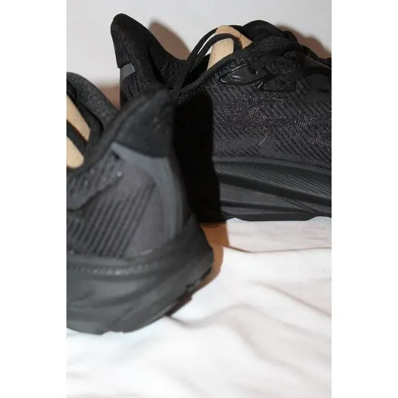 NIB HOKA ONE MEN'S CLIFTON 9‎ BLACK BBLC RUNNING ATHLETIC SNEAKERS