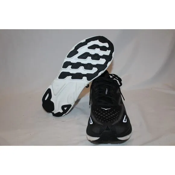 NIB HOKA ONE ONE MEN'S CLIFTON 9 BWHT BLACK WHITE RUNNING‎ SNEAKERS