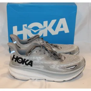 NIB Hoka One One Men's Clifton 9 Running Athletic Sneakers HMBC‎ GRAY
