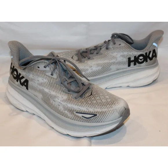 NIB Hoka One One Men's Clifton 9 Running Athletic Sneakers HMBC‎ GRAY