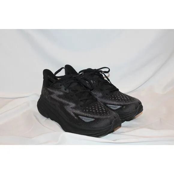 NIB Hoka One One Women's Clifton 9 Running Sneakers BBLC BLACK SZ 8‎