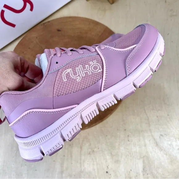 NIB Ryka |  Hypnotize Vintage Pink Mesh Leather Sneakers 19635L 1650 Size 8W