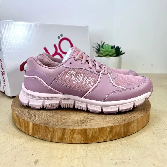NIB Ryka |  Hypnotize Vintage Pink Mesh Leather Sneakers 19635L 1650 Size 8W