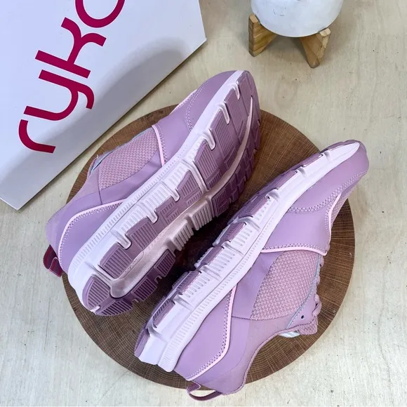 NIB Ryka |  Hypnotize Vintage Pink Mesh Leather Sneakers 19635L 1650 Size 8W