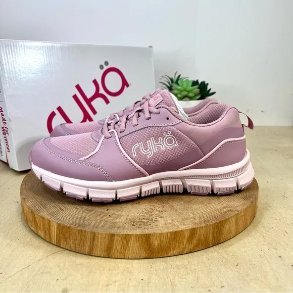 NIB Ryka |  Hypnotize Vintage Pink Mesh Leather Sneakers 19635L 1650 Size 8W