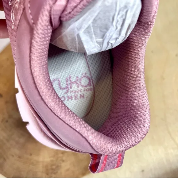NIB Ryka |  Hypnotize Vintage Pink Mesh Leather Sneakers 19635L 1650 Size 8W