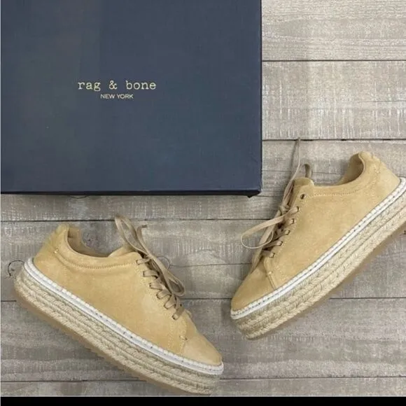 NIB Rag &amp; Bone Kent Espadrille Dune Suede