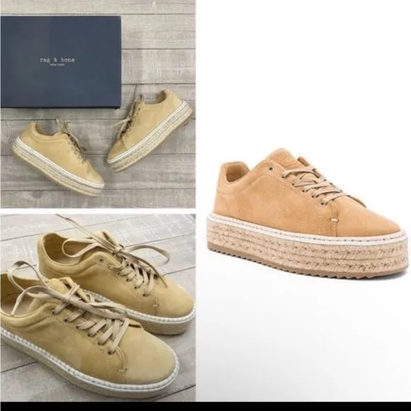 NIB Rag &amp; Bone Kent Espadrille Dune Suede